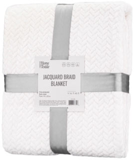 Плед Ardesto Jacquard Braid 160х200см, 100% полиэстер, айвори