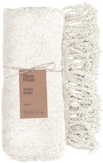 Плед Ardesto Chenille 140х190см, 100% поліестер, айворі