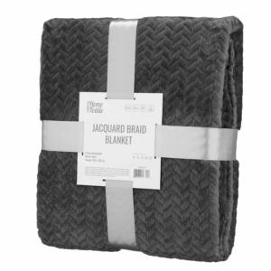 Плед Ardesto Jacquard Braid 160х200см, 100% полиэстер, серый