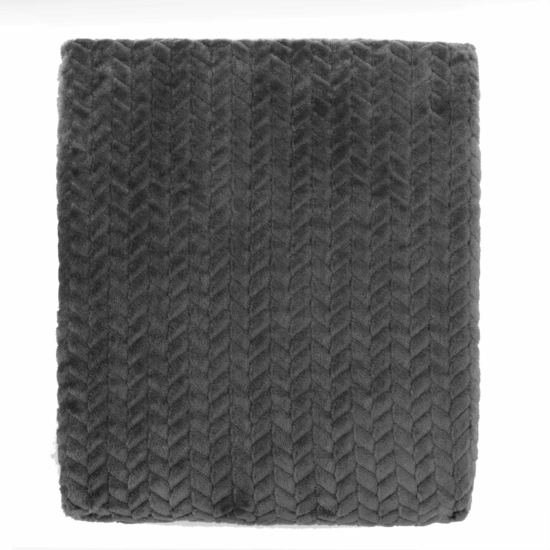 Плед Ardesto Jacquard Braid 160х200см, 100% полиэстер, серый