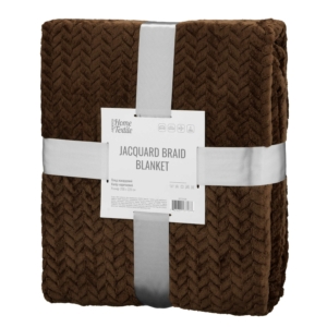 Плед Ardesto Jacquard Braid 200х220см, 100% полиэстер, коричневый
