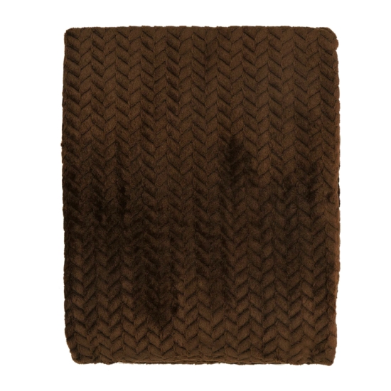 Плед Ardesto Jacquard Braid 200х220см, 100% полиэстер, коричневый