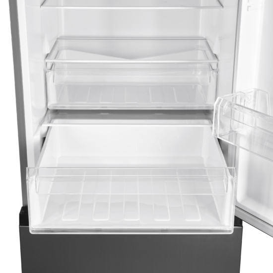 Ref ARDESTO with bottom freezer, 185×60х59.5, ref-223L, freez.-89L, 2doors, А+, ST, inox