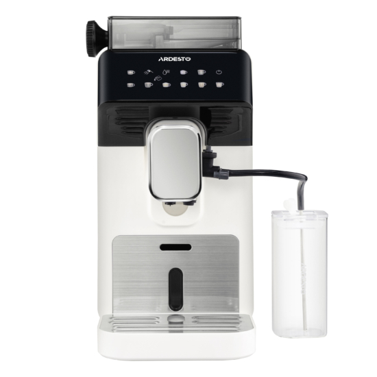 Кавомашина ARDESTO, 2л, зерно, автомат.капуч, дисплей, авторецептів -9, біло-чорний