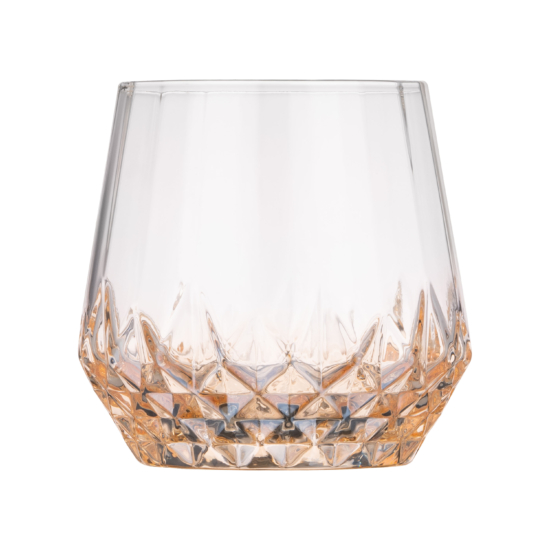 Набор стаканов низких Ardesto Black Mars Favola 370мл, 2шт, стекло, прозрачно-золотистый