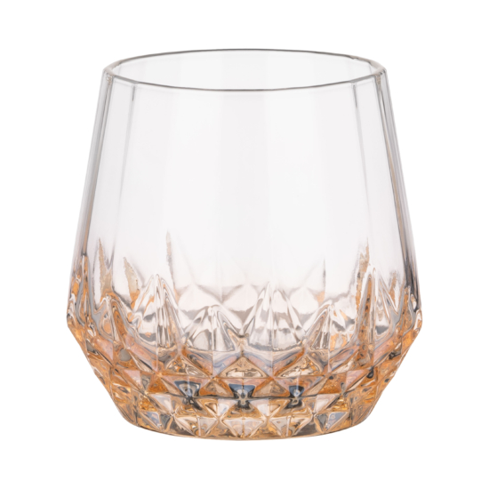 Набор стаканов низких Ardesto Black Mars Favola 370мл, 2шт, стекло, прозрачно-золотистый