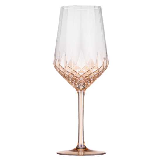 Ardesto Wine glasses set Black Mars Favola 460ml, 2pcs, glass, transparent-golden