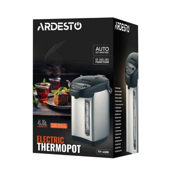 Thermopot Ardesto 4.5l, plastic, gray-black