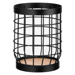 Ardesto Cutlery stand Ardesto Midori 12х12х15.5cm, metal, wood, black