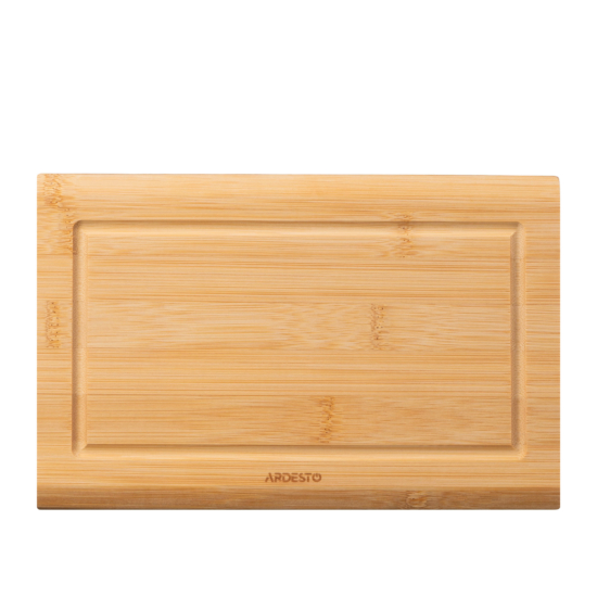 Доска кухонная с желобом Ardesto Midori, 25х16х1.5см, бамбук