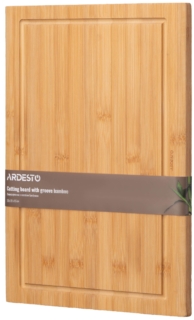 Дошка кухонна з жолобом Ardesto Midori, 33х22х1.5см, бамбук