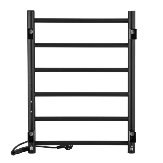 Ardesto towel dryer electric Classik-TR K, 570х430х80mm, timer-regulator, steel, black matt