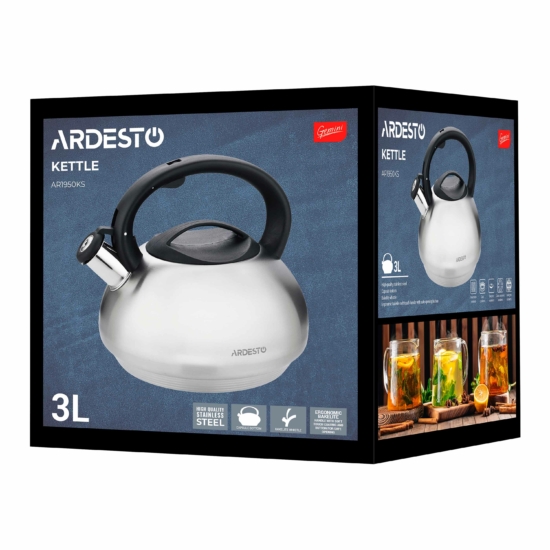 Ardesto Kettle Gemini, 3l, stainless steel