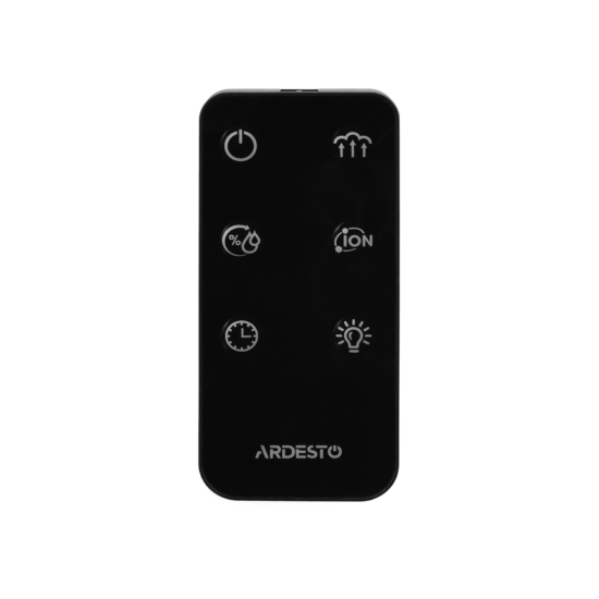 Air humidifier ARDESTO ultrasonic, 40m2, 6.5l, 390ml/h, electric. control, remote control, top. water bay, display, white