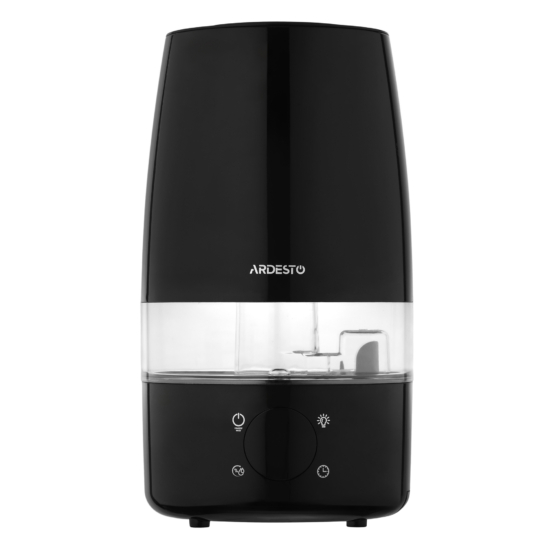 Air humidifier ARDESTO ultrasonic, 30m2, 4l, 280ml/h, electric. control, remote control, top. water inlet, display, black