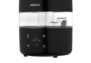 Air humidifier ARDESTO ultrasonic, 30m2, 4l, 280ml/h, electric. control, remote control, top. water inlet, display, black