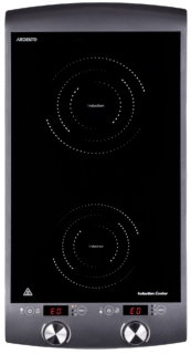 Плитка настольная Ardesto индукционная, конф. — 2 на 1.3кВт и 1.6кВт вертик., управл. — сенсорное, таймер, черный