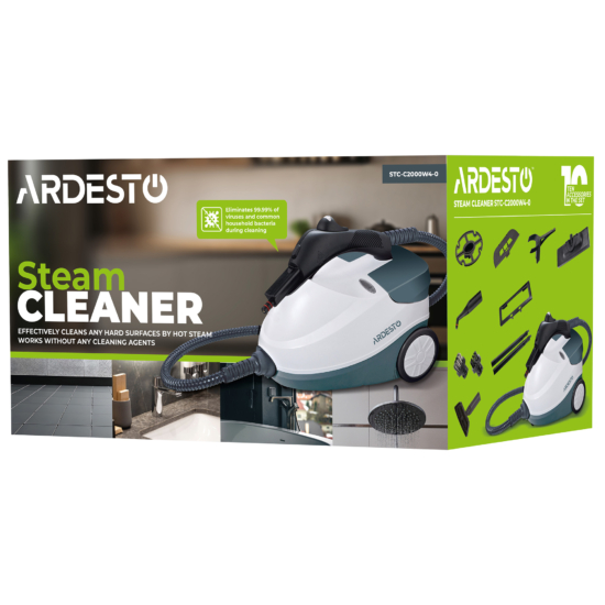 Ardesto steam cleaner, 2000W, 1500ml, 4Bar, white+blue