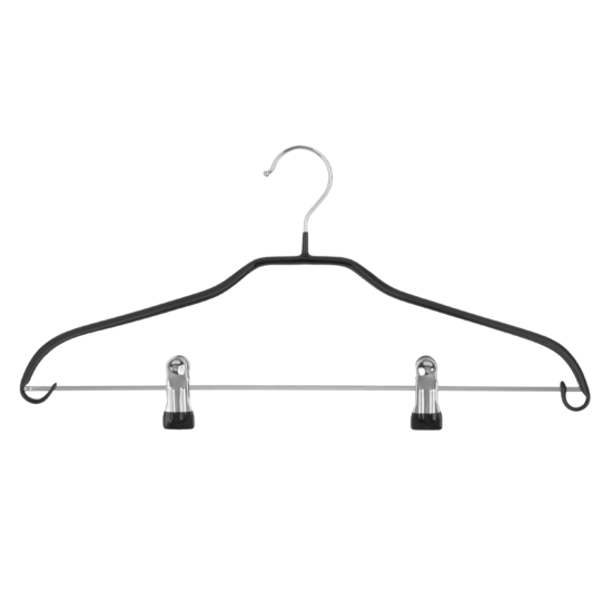 Ardesto Hanger with Clothespin Set 42cm, 2pcs, metal, PVC, black