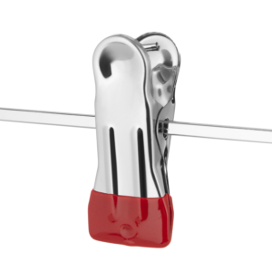 Ardesto Hanger with Clothespin Set 42cm, 2pcs, metal, PVC, red