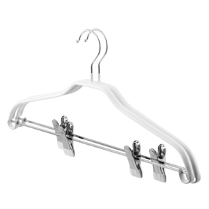 Ardesto Hanger with Clothespin Set 42cm, 2pcs, metal, PVC, white