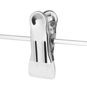 Ardesto Hanger with Clothespin Set 42cm, 2pcs, metal, PVC, white
