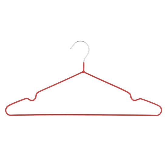 Ardesto Hanger Set 40.5cm, 5pcs, metal, PVC, red