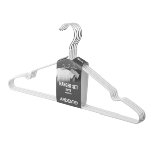 Ardesto Hanger Set 40.5cm, 5pcs, metal, PVC, white