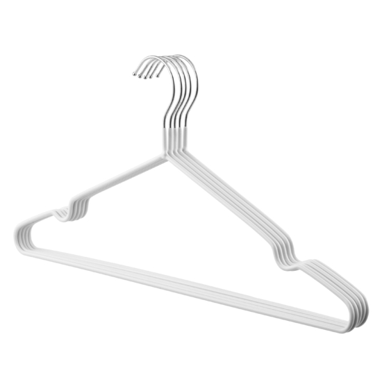 Ardesto Hanger Set 40.5cm, 5pcs, metal, PVC, white