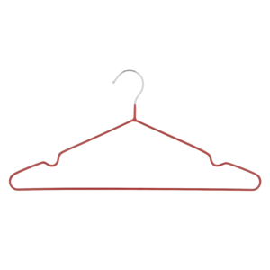 Набор плечиков Ardesto 40.5см, 10шт, металл, ПВХ, красный