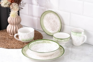 Ardesto Mug Siena, 500ml, porcelain, white-green