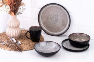 Ardesto Soup plate  Bolzano, 630ml, 18cm, ceramic, black-brown