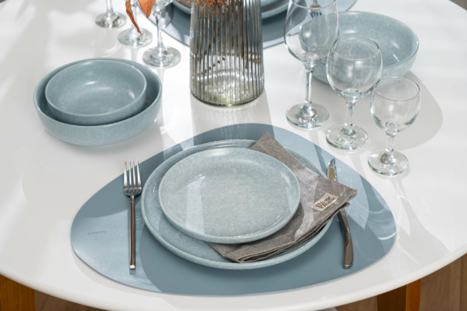 Салатник Ardesto Loreto, 650мл, 15.5см, порцеляна, блакитний