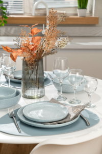 Салатник Ardesto Loreto, 650мл, 15.5см, порцеляна, блакитний