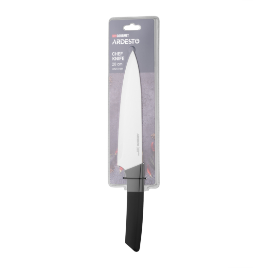 Ardesto Chef Knife Gemini Gourmet, 20cm, stainless steel, plastic, black