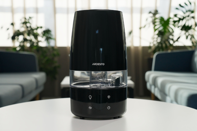 Air humidifier ARDESTO ultrasonic, 30m2, 4l, 280ml/h, electric. control, remote control, top. water inlet, display, black