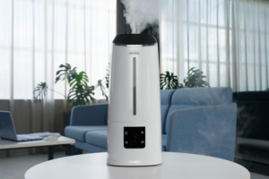 Air humidifier ARDESTO ultrasonic, 40m2, 6.5l, 390ml/h, electric. control, remote control, top. water bay, display, white