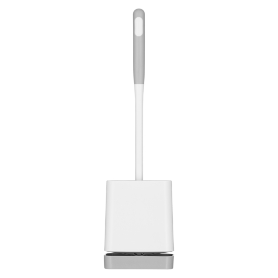 Ardesto Toilet brush set with stand 11.5×5.6x43cm, plastic, white