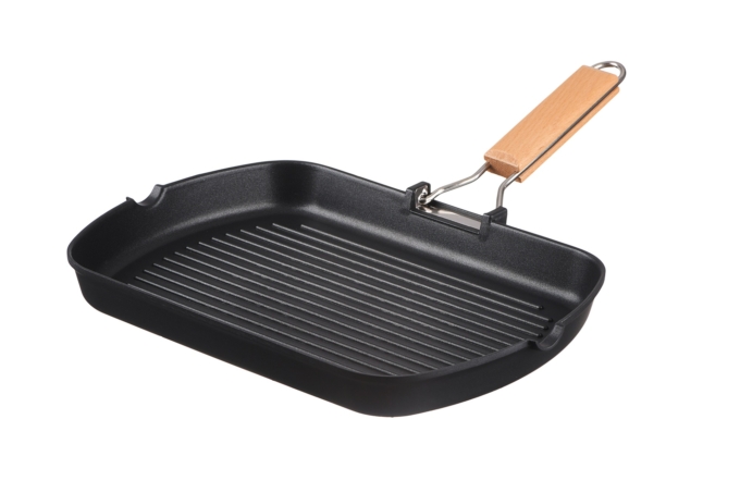 Ardesto Grill fry pan Gemini Baceno, 34х24cm, aluminium, black