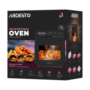 Мультипіч Ardesto, 2250Вт, об’єм-15л, сенсорне керування, функція приготування на пару, 40-220°C, метал/пластик, біло-чорний