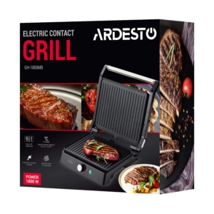 Ardesto grill clamping, 1800W, 180° opening, metal, black-silver