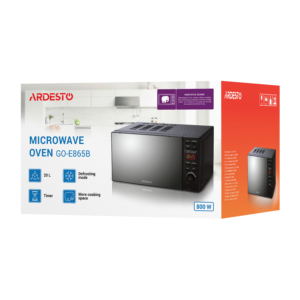 Microwave oven ARDESTO, 20L, electronic control, 800W, display, button opening, w/o turntable, black
