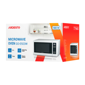 Microwave oven ARDESTO, 23L, electronic control, 900W, display, button opening, white