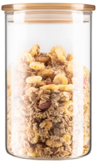 Банка для зберігання Ardesto Fresh 1100мл, скло, пластик, прозорий