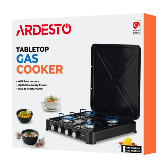 Плитка настільна ARDESTO газова, тип газу LPG, конфорок – 4, білий