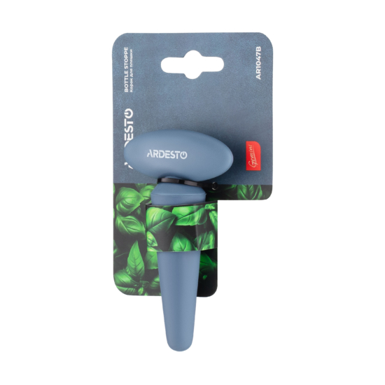 Корок для пляшки Ardesto Gemini, силікон, пластик, синій