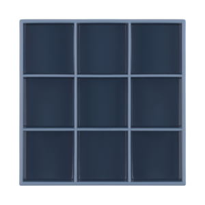 Ardesto Set of ice cube trays Gemini, 2pcs, 10.9×10.9×3.6cm, silicone, blue