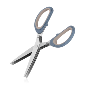 Ardesto Kitchen herbal scissors Gemini, 19.3cm, stainless steel, plastic, gray-blue