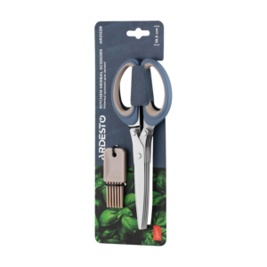 Ardesto Kitchen herbal scissors Gemini, 19.3cm, stainless steel, plastic, gray-blue
