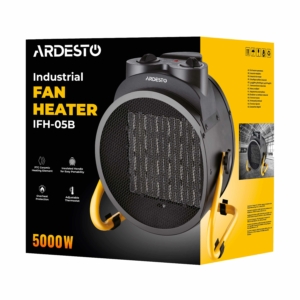 Теплова гармата електрична ARDESTO IFH-05B 5 кВт, 50 м2, 470 м3/г, керамічний. нагрів. елемент, IP20, мех. керування